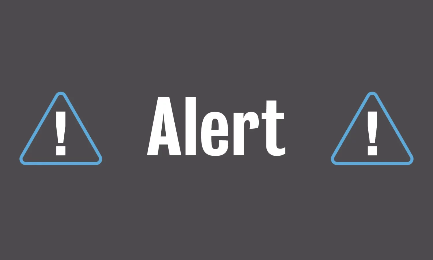 A digital image displaying a phone screen with an alert icon and the word 'ALERT' in capital letters, surrounded by two warning signs and a caution sign.