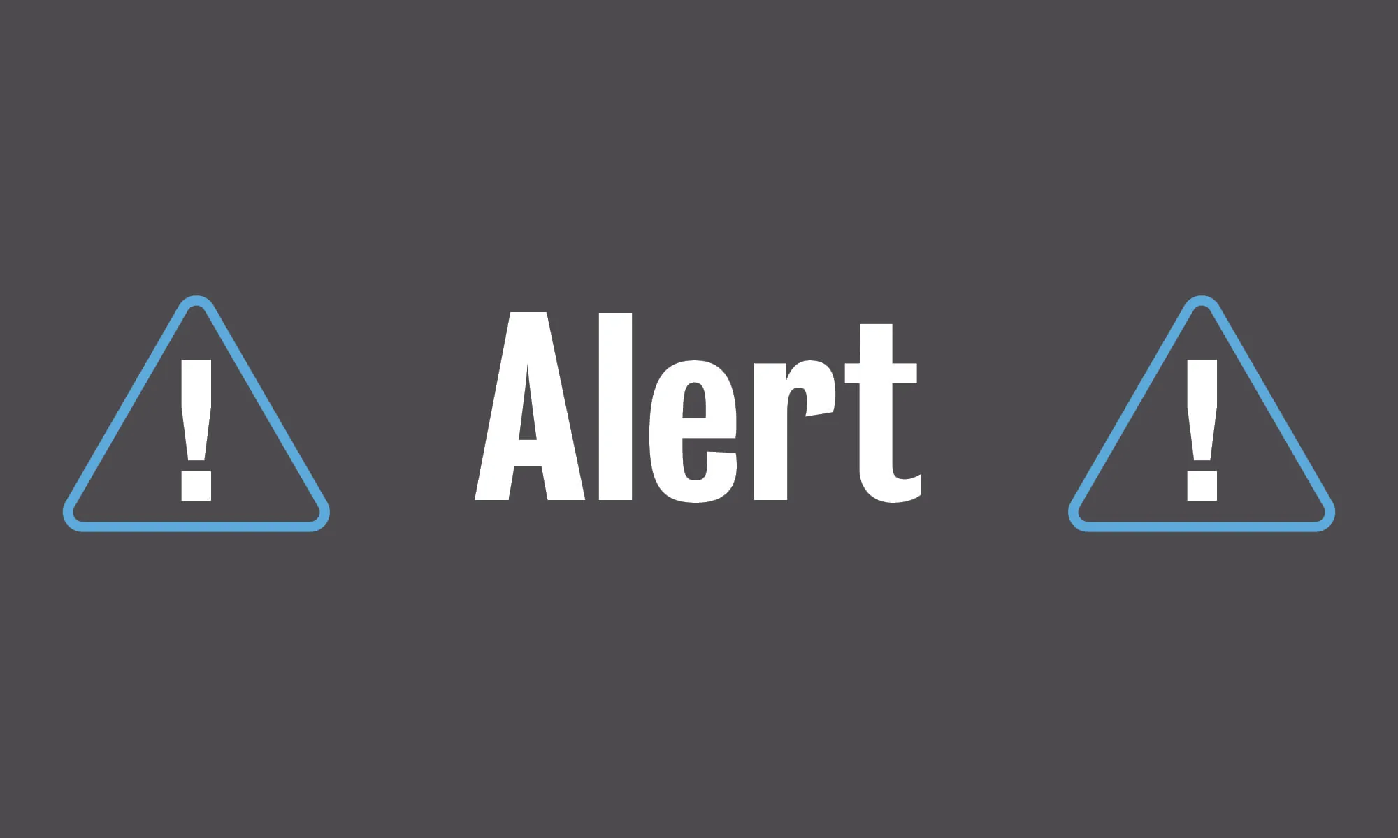A digital image displaying a phone screen with an alert icon and the word 'ALERT' in capital letters, surrounded by two warning signs and a caution sign.