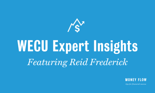 Expert Insights graphic. white words on blue background