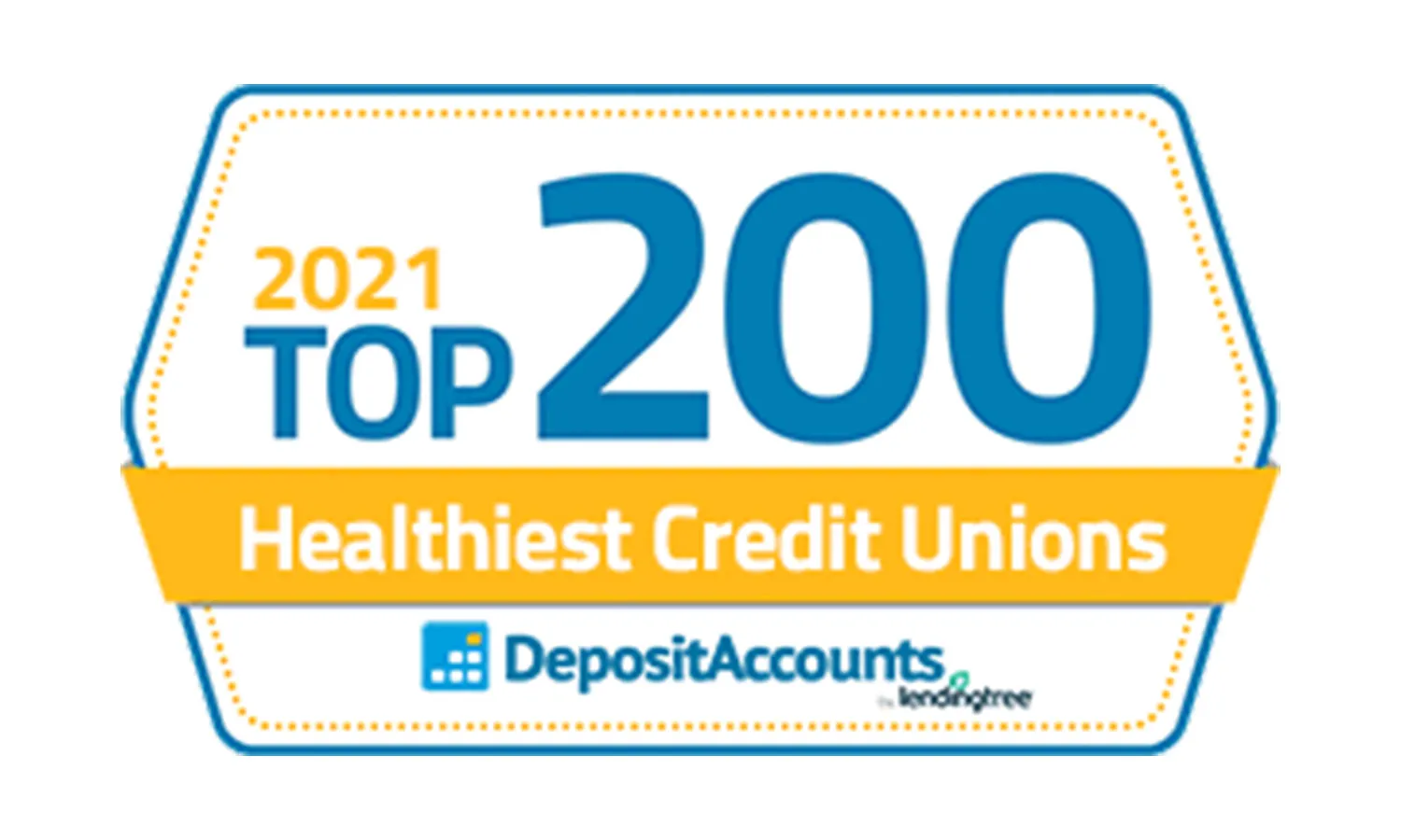 2021 top 200 healthiest credit unions badge
