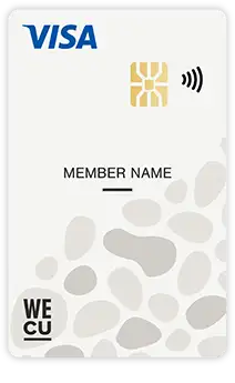 WECU Edge credit card with white logo