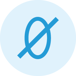 No symbol on a blue background, indicating 'forbidden' or 'not allowed'.